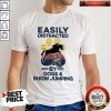 Easily Distracted By Dogs And Show Jumping Vintage Shirt