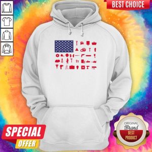 Electrician Independence Day American Flag Hoodie