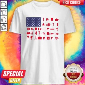 Electrician Independence Day American Flag Shirt