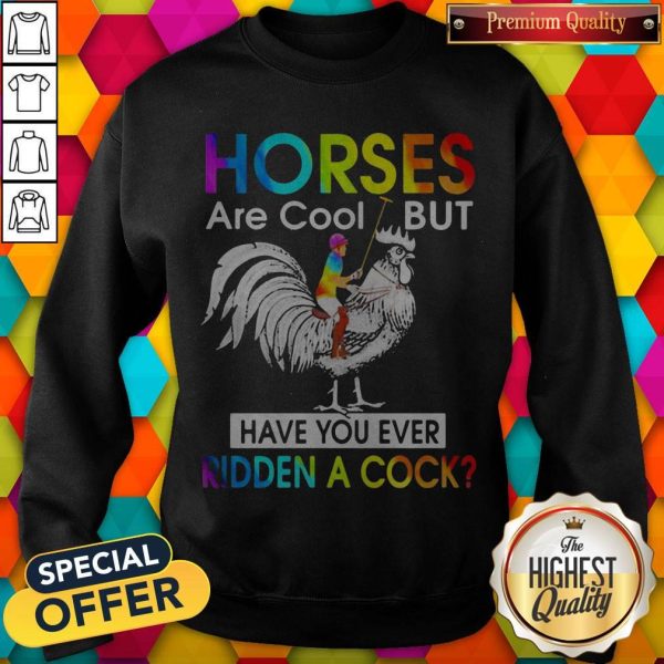 Horses Are Cool But Have You Ever Ridden A Cock LGBT Men Plain Front Sweatshirt