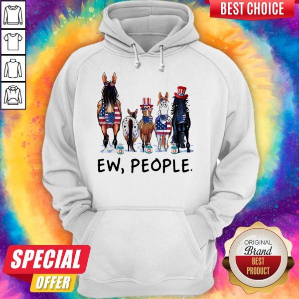Horses Soap Ew People American Flag Independence Day Hoodie
