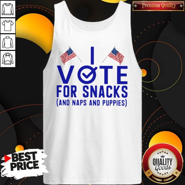 I Vote For Snacks And Naps And Puppies Tank Top