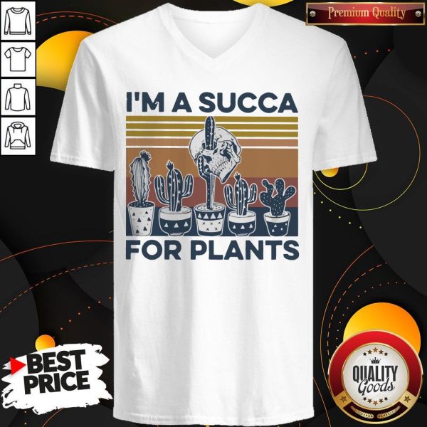 I’m A Succa For Plants Vintage V-neck