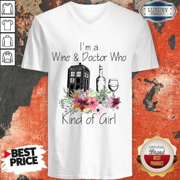 I’m A Wine And Doctor Who Kind Of Girl V-neck