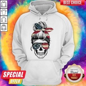 Independence Day Skull Lady America Hoodie