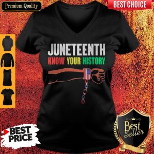 Juneteenth Know Your History American Flag Independence Day V-neck