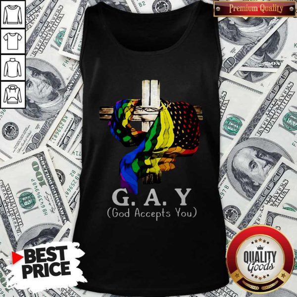 LGBT Cross Jesus Gay God Accepts You Tank Top