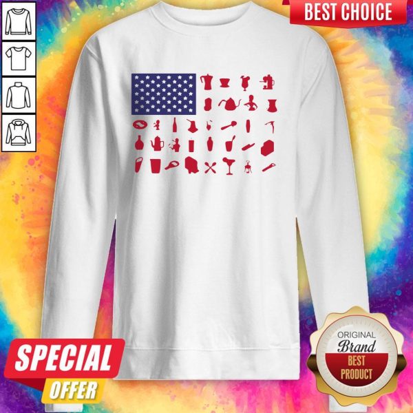 Official Bartender American Flag Sweatshirt