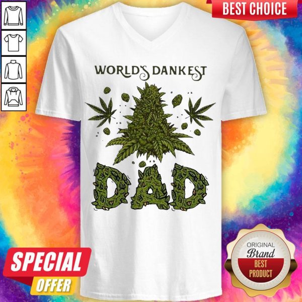 Official Cannabis Worlds Dankest Dad V-neck