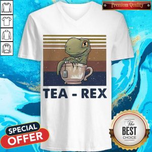 Official Dinosaurs Tea-Rex Vintage V-neck