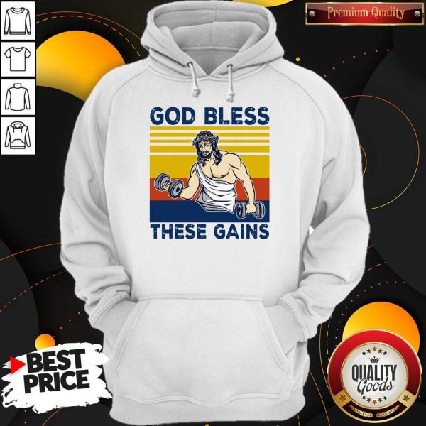 Official God Bless These Gains Vintage Hoodie