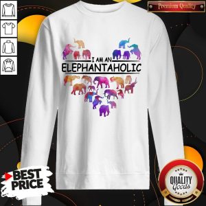 Official Heart I Am An Elephant Aholic Sweatshirt