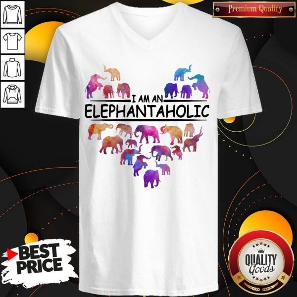 Official Heart I Am An Elephant Aholic V-neck