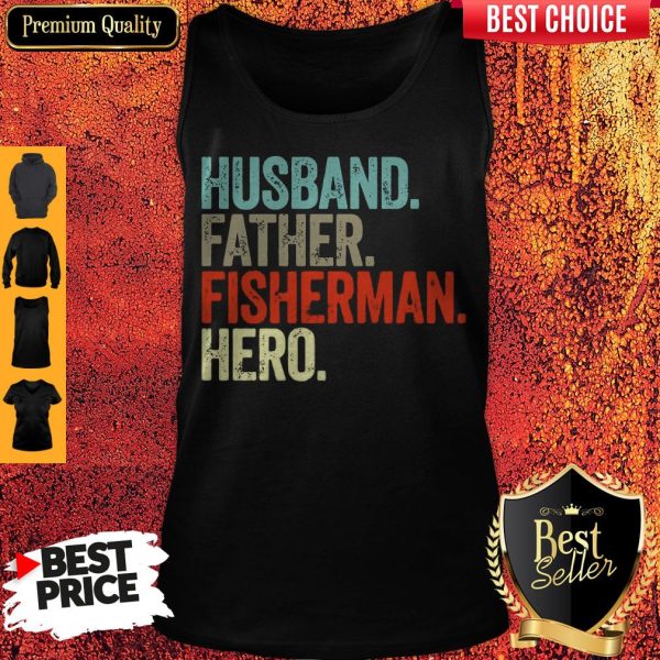 Official Husband Father Fisherman Hero Tank Top
