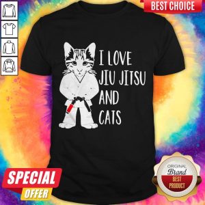 Official I Love Jiu Jitsu And Cats Shirt