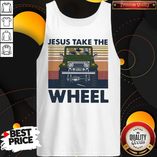 Official Jesus Take The Wheel Vintage Tank Top