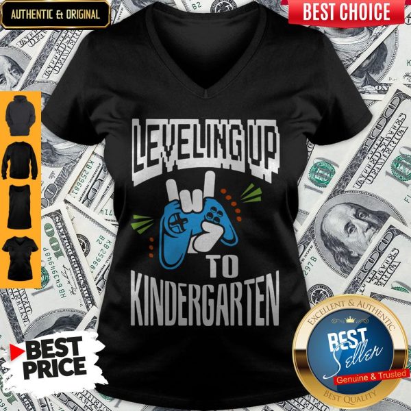 Official Leveling Up To Kindergarten V-neck
