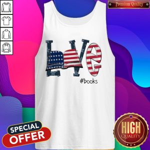 Official Love #Books America Flag Tank Top