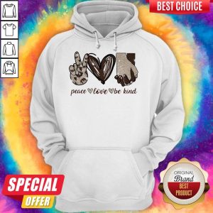 Official Peace Love Be Kind Heart Hoodie