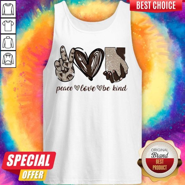 Official Peace Love Be Kind Heart Tank Top