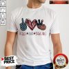Official Peace Love Bowling America Flag Shirt