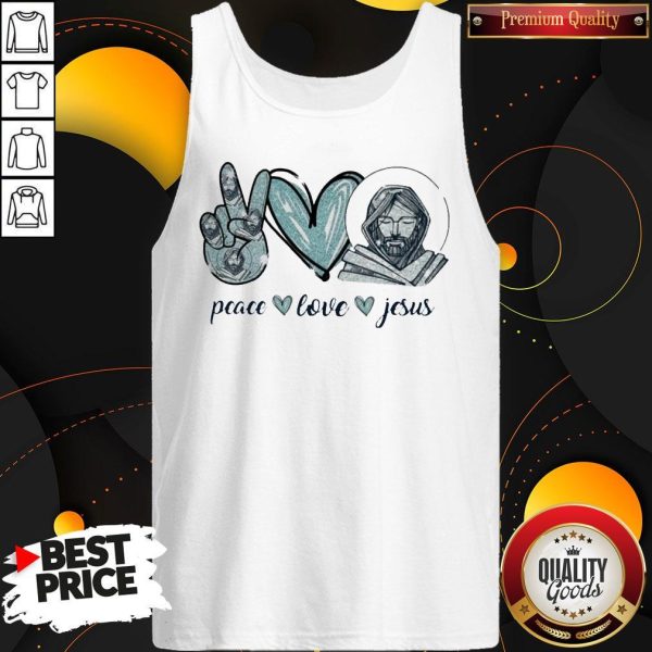 Official Peace Love Jesus Diamond Tank Top