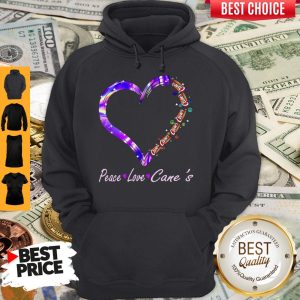 Peace Love Raising Canes Chicken Fingers Heart Hoodie