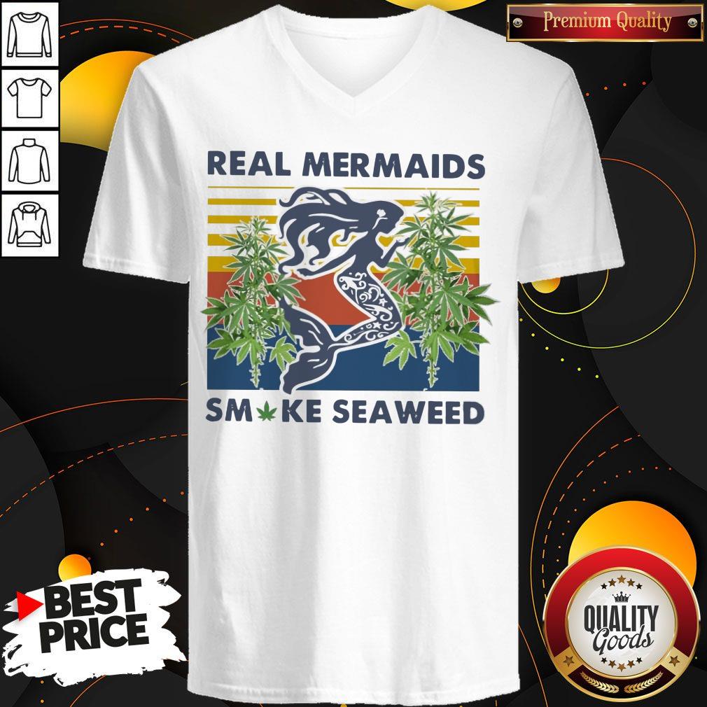 Real Mermaids Smoke Seaweed Vintage V-neck