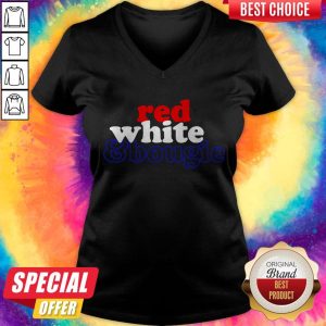 Red White Bougie Independence Day V-neck