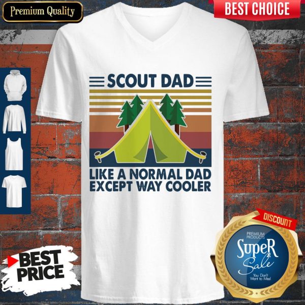 Scout Dad Like A Normal Dad Except Way Cooler Vintage V-neck