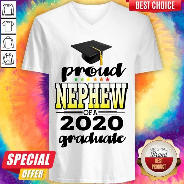 Senior Graduation Proud Nephew Of A 2020 Graduate V-neck