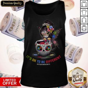 Sugar Skull Fairy Figurine It’s Ok To Be Different Autism Awareness Tank Top
