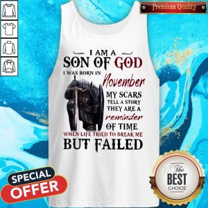Templar Knight I Am Son Of God I Was Born In November Tank Top