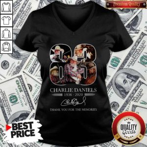 83 Charlie Daniels 1936 2020 Thank You For The Memories Signature V-neck