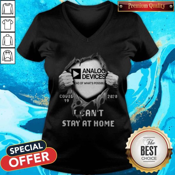 Blood Inside Me Analog Device Covid-19 2020 I Can’t Stay At Home V-neck