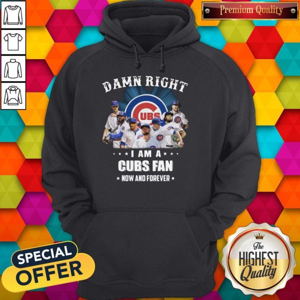 Damn Right I Am A Cubs Fan Now And Forever Hoodie
