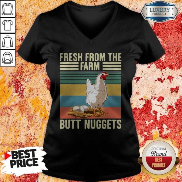 Fresh From The Farm Butt Nuggets Vintage V-neck