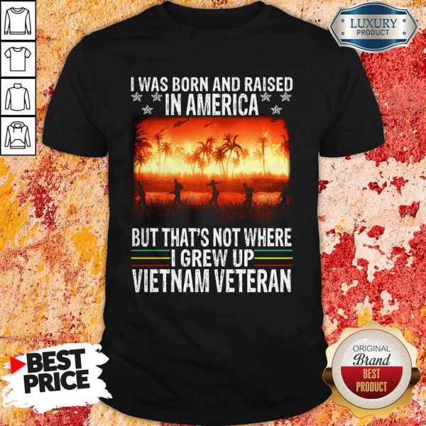 I Was Born And Raised In America But That’s Not Where I Frew Up Vietnam Veteran Shirt