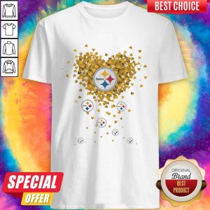 Love Pittsburgh Steelers Football Hearts Shirt