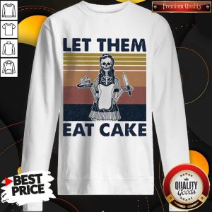Official Skull Let Them Eat Cake Vintage Retro Sweatshirt