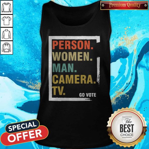 Person Woman Man Camera TV Tank Top