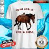 Riding Horses Like A Boss Flowers Shirt