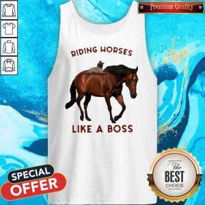Riding Horses Like A Boss Flowers Tank Top