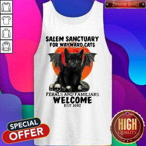 Salem Sanctuary For Wayward Cats Ferals And Familiars Welcome Est 1692 Blood Moon Tank Top