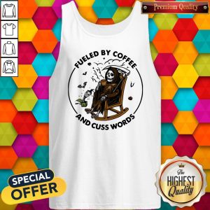 Skeleton Fueled By Coffee And Cuss Words Tank Top