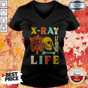 Skeleton X-Ray Life Vintage V-neck