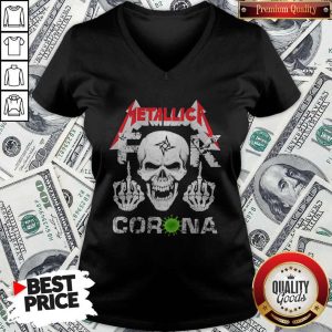 Skull Metallica Fuck Corona V-neck