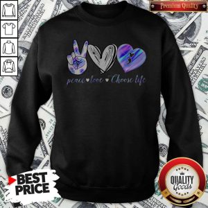 Peace Love Choose Life Mickey Mouse Sweatshirt