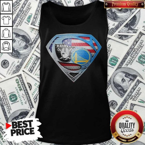 Superman Golden State Warriors And Oakland Raiders Tank Top