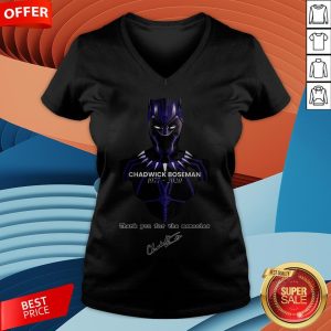 Chadwick Boseman Thank You For The Memories Signature V-neck